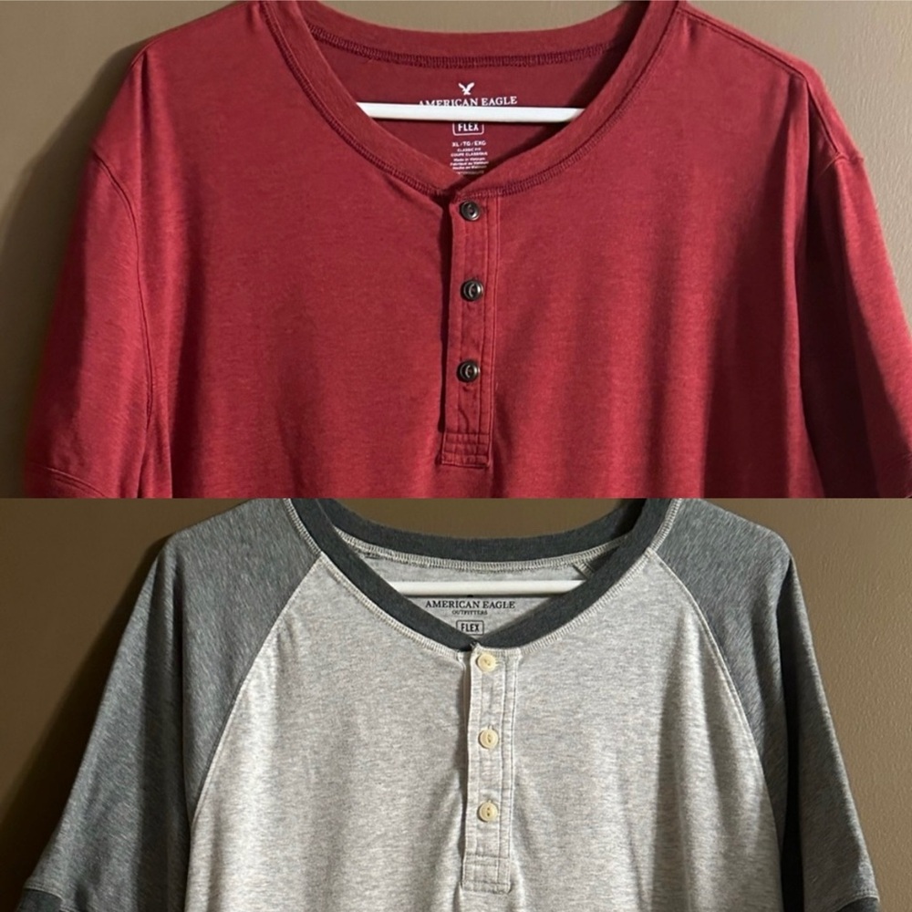 Like new- (2) Men's American Eagle Shirts.